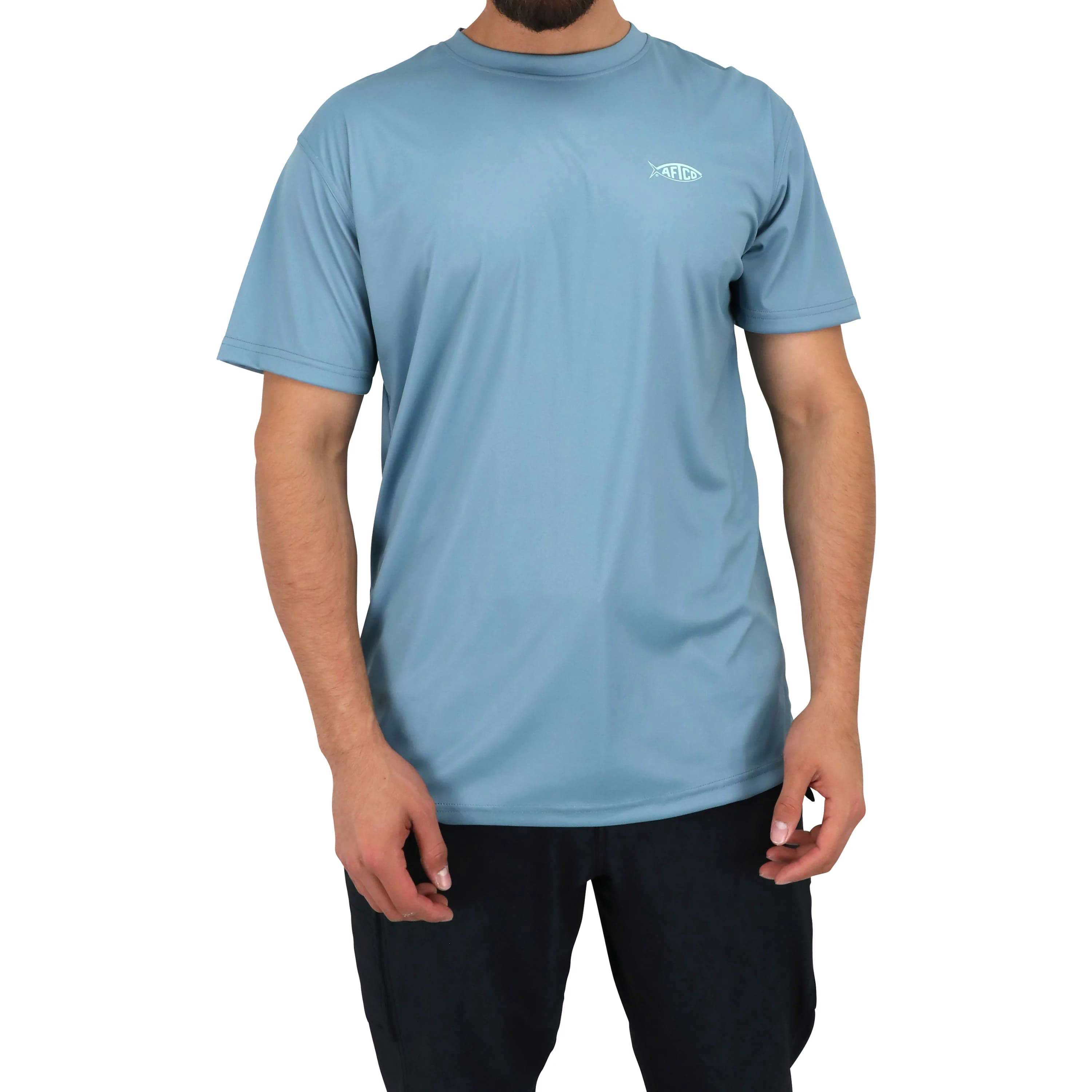 AFTCO Jigfish Performance T-Shirt - Lt. Grey - X-Large at